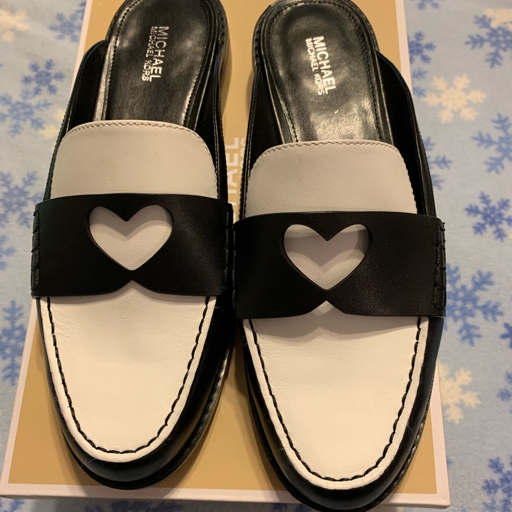 Leather slides NWOT